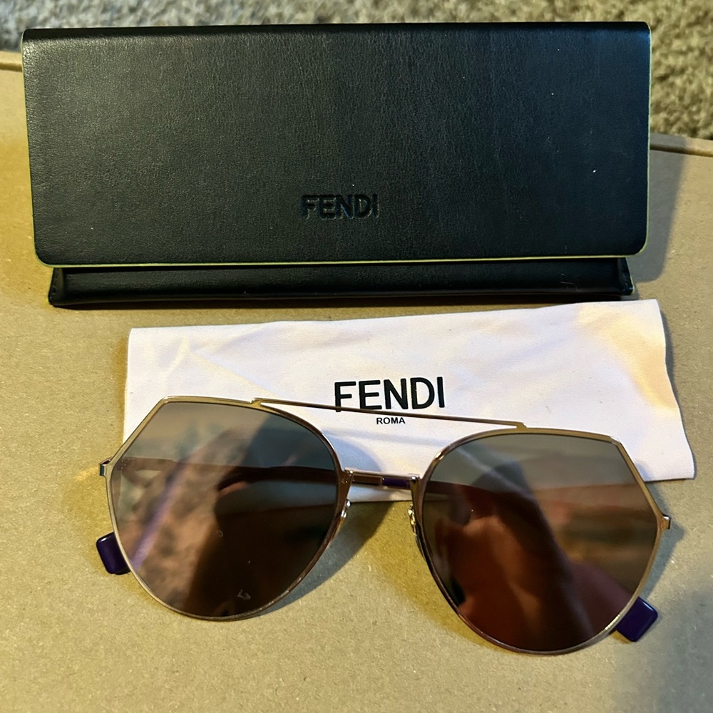Fendi Purple and Gold Sunglasses